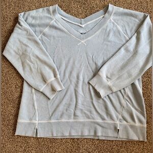 Aerie Downtime Double V-Neck Sweatshirt